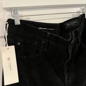 AG Farrah Boot high rise black corduroy 30x32